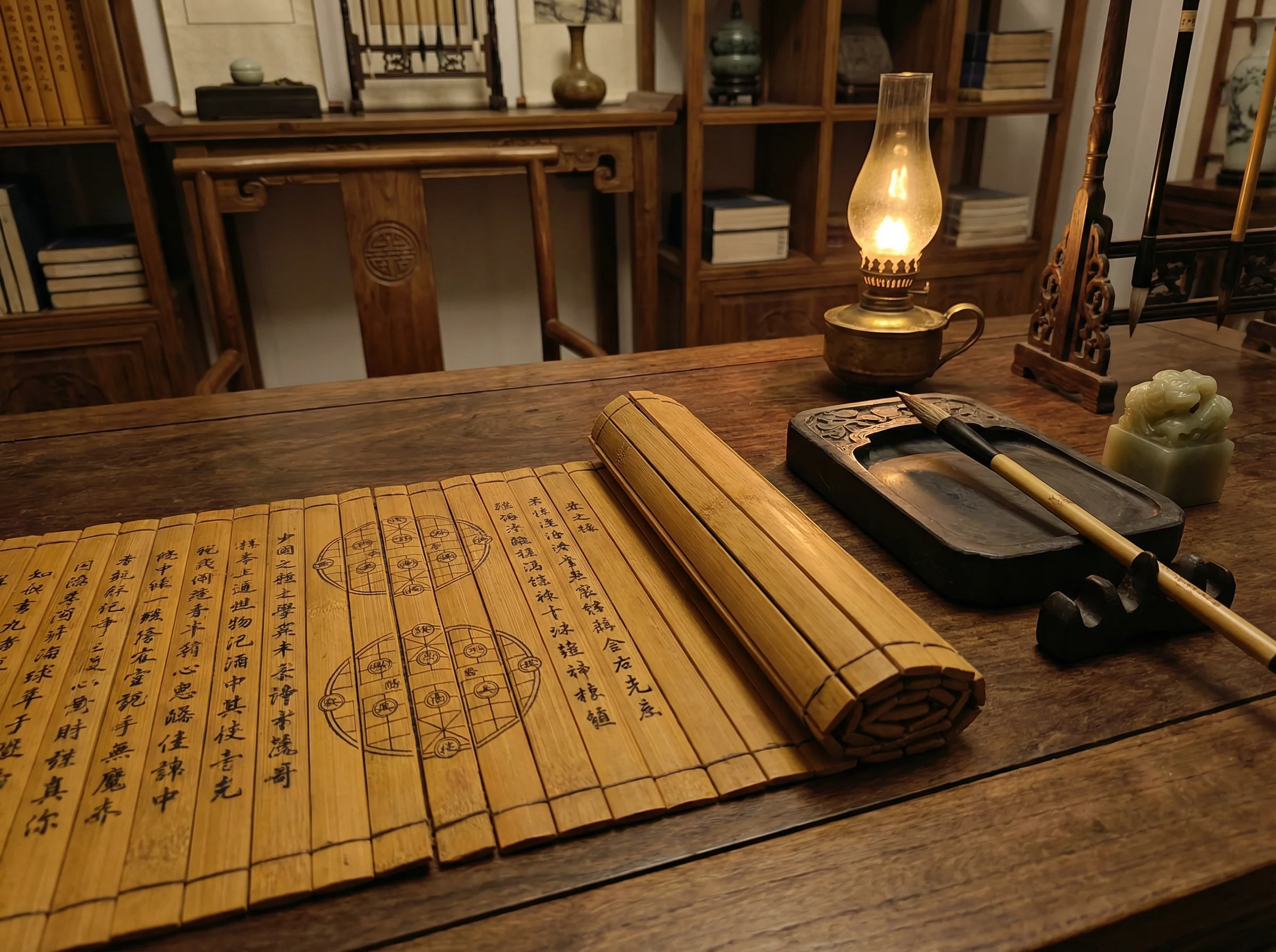 古代棋谱卷轴 - 德州扑克